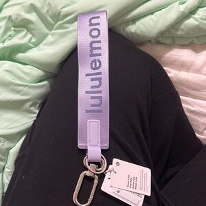 lululemon Lavender Key & Card Holder Strap with Silver Hardware